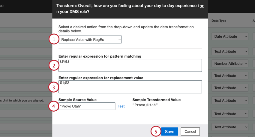 Werte durch Regex ersetzen.