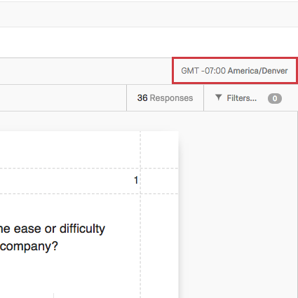 レポート右上のタイムゾーン