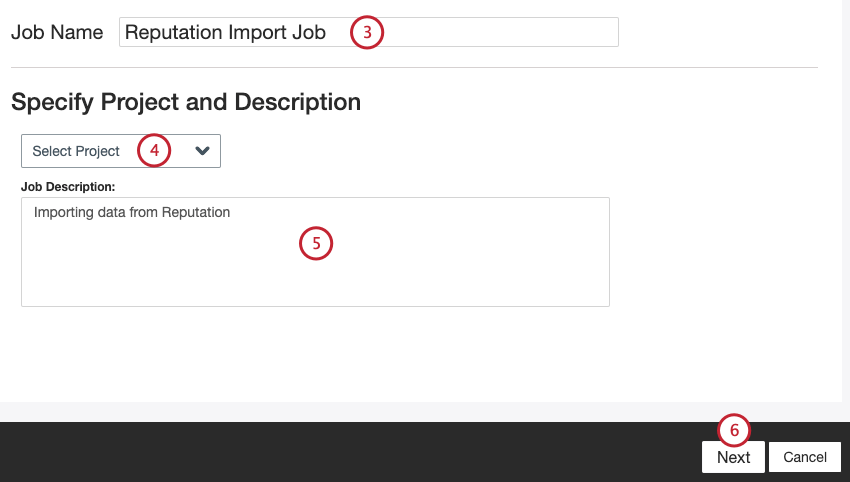 Benennen und Beschreiben des Jobs