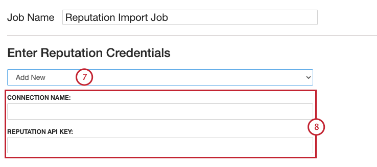 entering reputation credentials