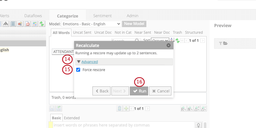 advanced recalculation settings