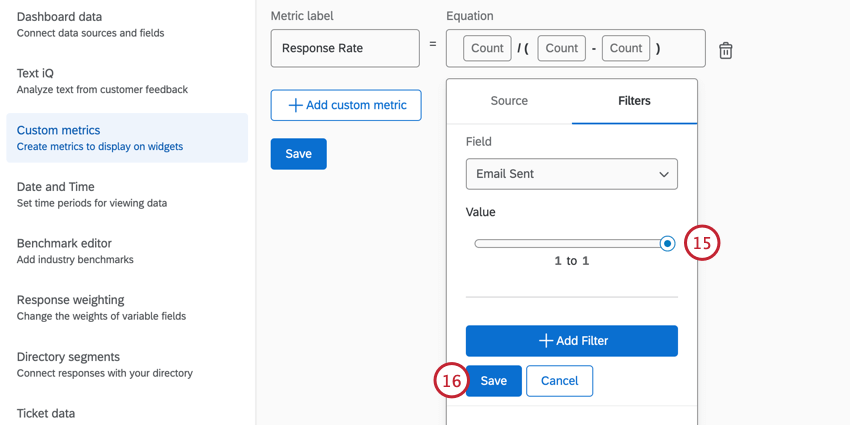 filtro per le email inviate