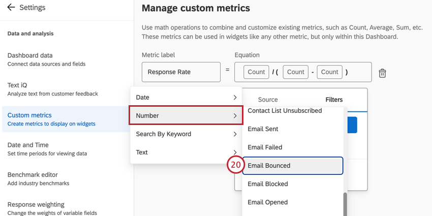 filtering for email bounced