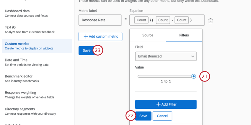 filtragem de e-mails devolvidos e salvos