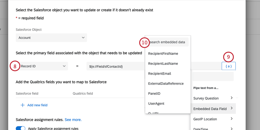 recuperare lid del record per la chiave