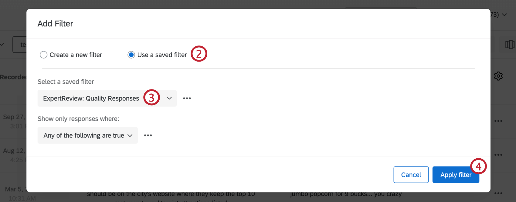 フィルター適用