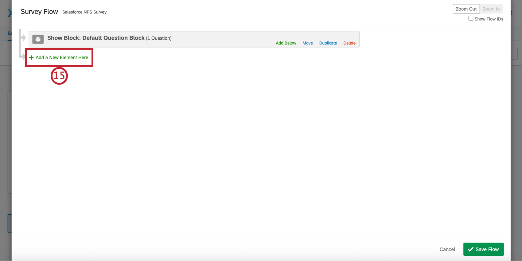 ここに新しい要素を追加するボタン