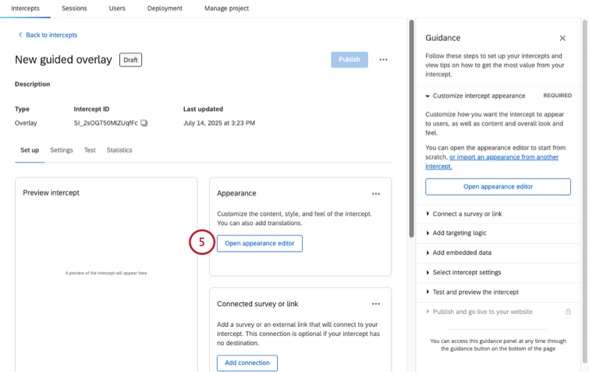 open appearance editor button