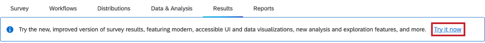 opt in banner in Results tab