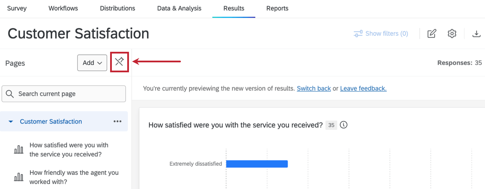 Stecknadelsymbol hervorgehoben