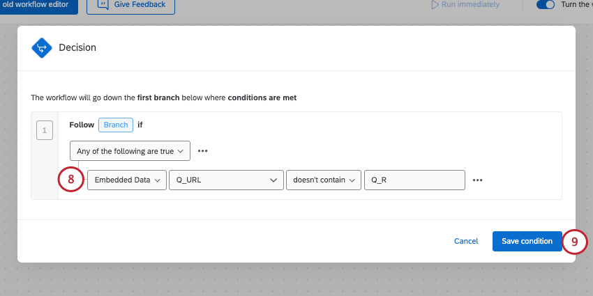 an image of the condition described. at the bottom of this window is a save button