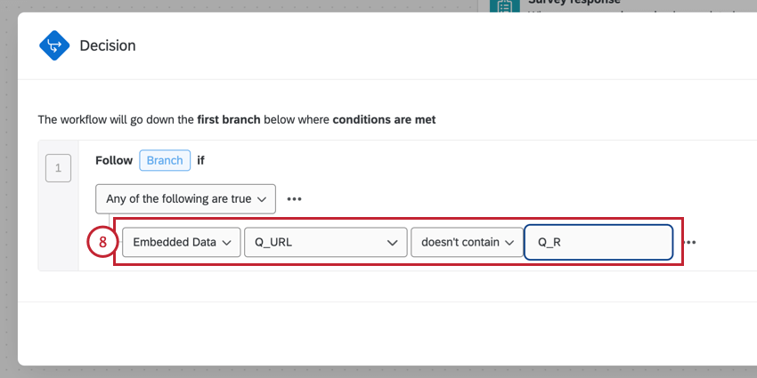 building a condition based on Q_URL