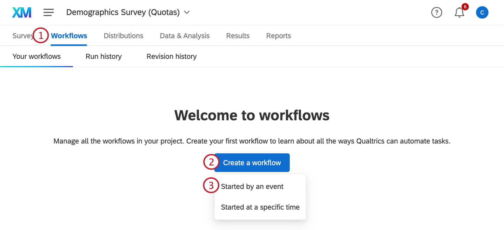 creating a new event based action