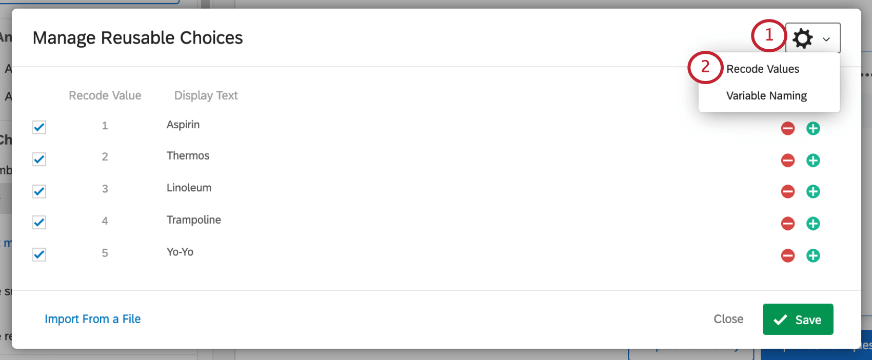 Settings icon in upper-right