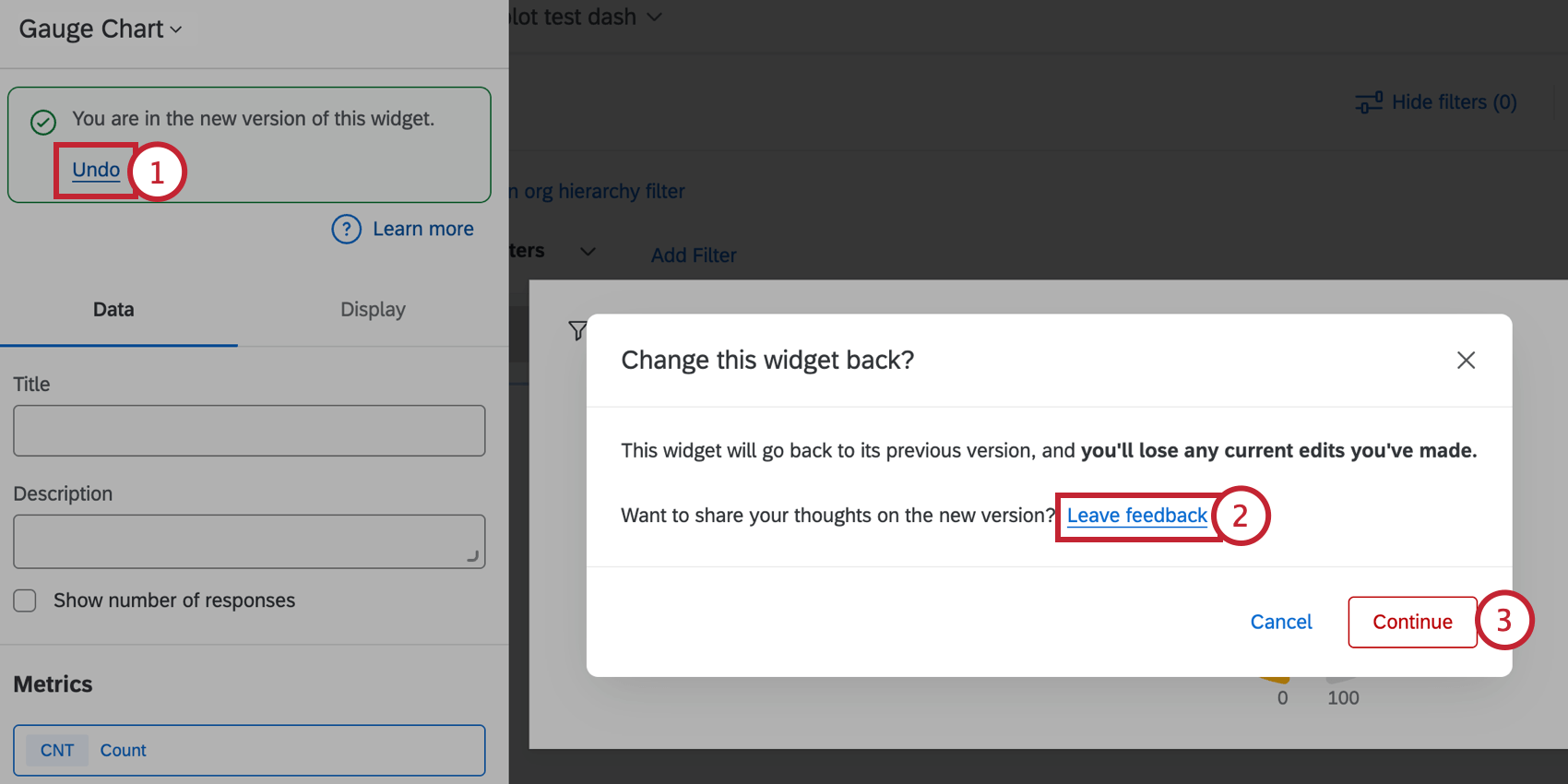 rétablir lancien format des Widgets