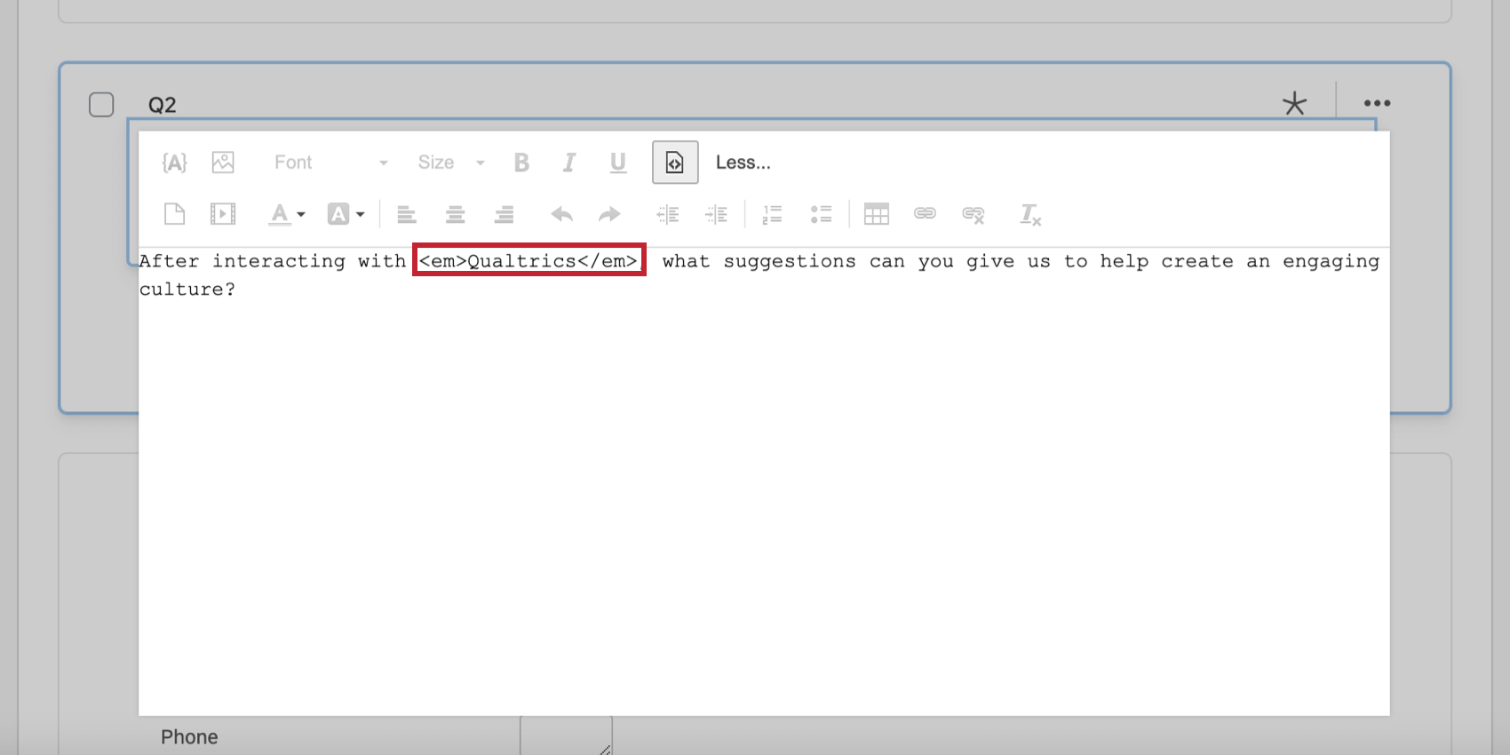 Kursivierter Text in der HTML