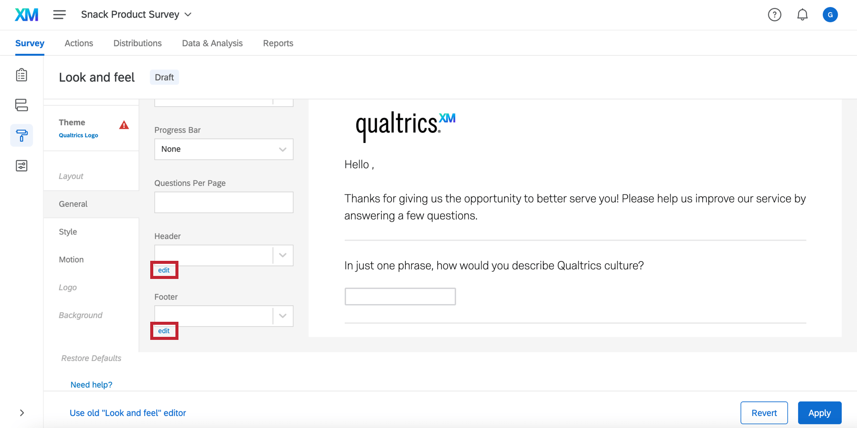 見た目と操作性メニューのボタンの編集