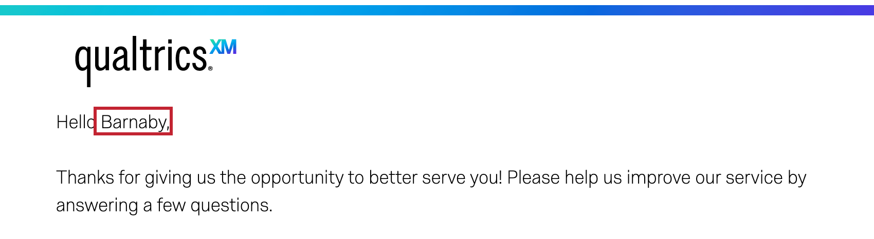 アンケートにバーナビーの名前が入った