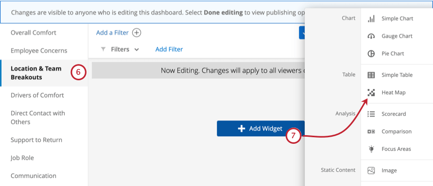Add widget button in blue