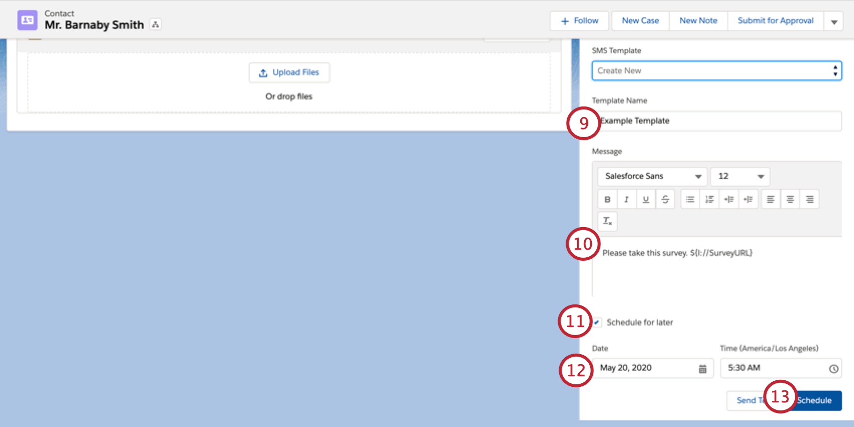 terminer la programmation dune enquête dans salesforce