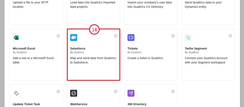 Elección de la tarea de Salesforce