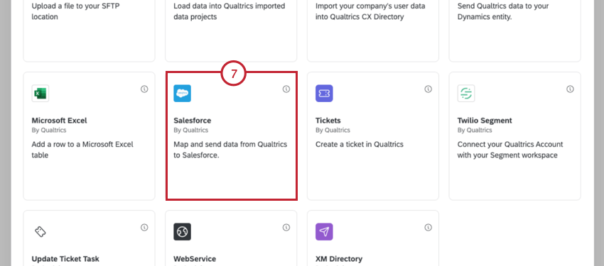 escolher a tarefa do Salesforce