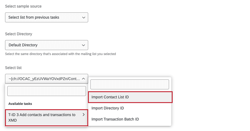 choosing a list that was created in the workflow
