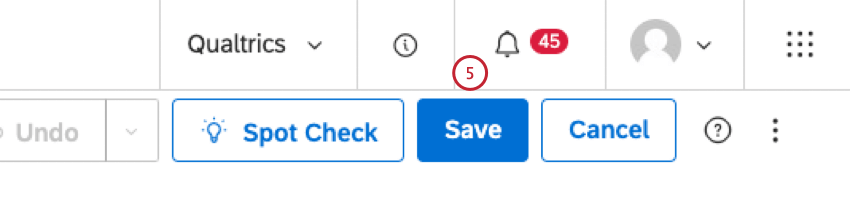 Salvare il dashboard facendo clic su Salva in alto a destra del dashboard.