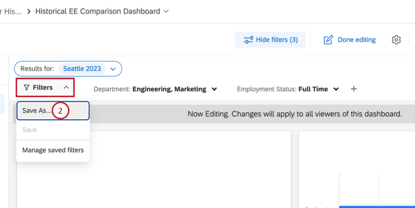 en cliquant sur le menu du filtre, puis en lenregistrant sous