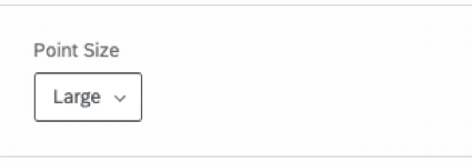Dropdown-Liste Punktgröße im linken Bearbeitungsbereich
