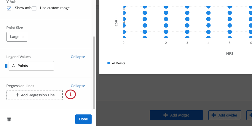regression line button