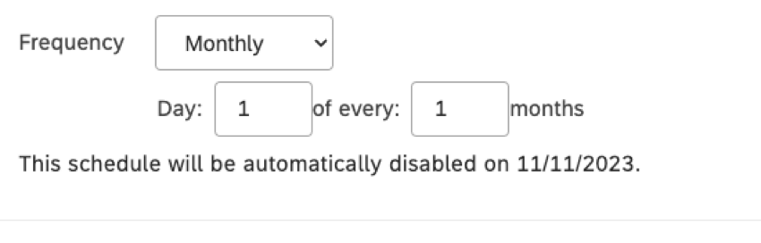 fréquence mensuelle