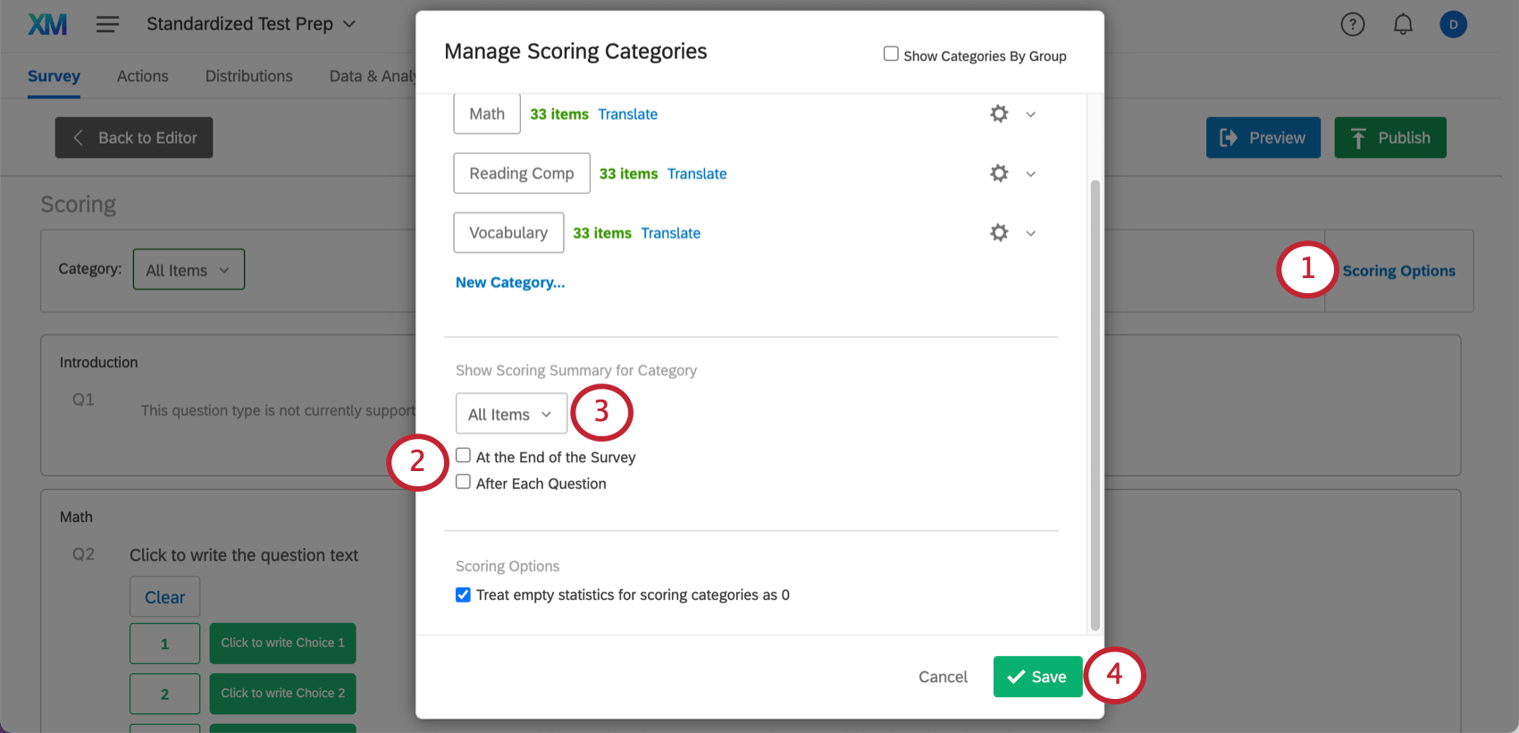 Removing end of scoring messages