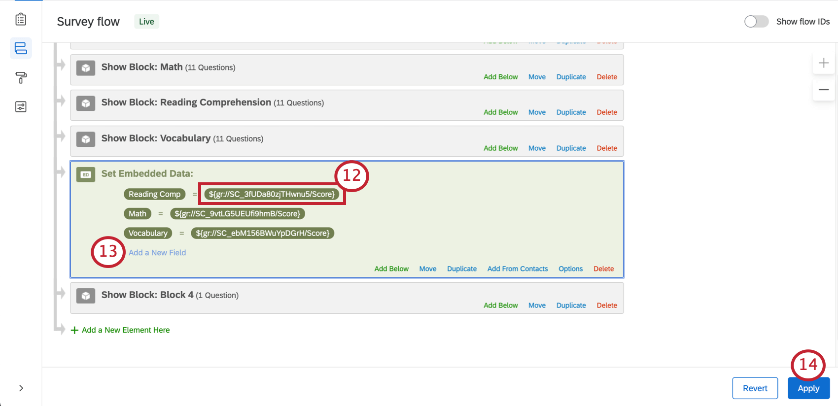 Endgültige eingebettete Daten