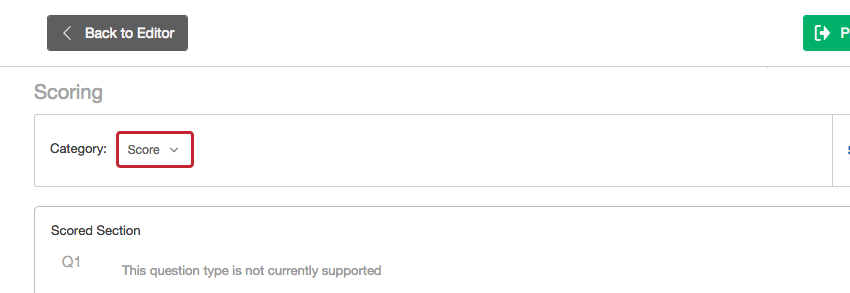 Dropdown-Liste „Kategorie“