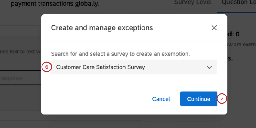 searching for a survey that contains the question