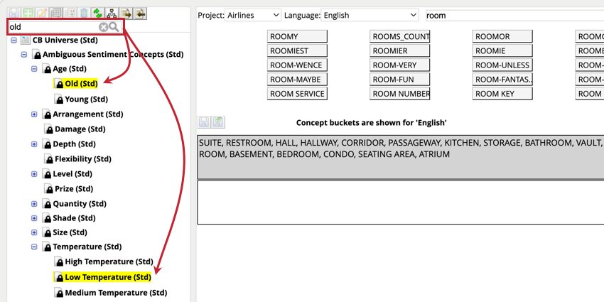 searching for a taxonomy node