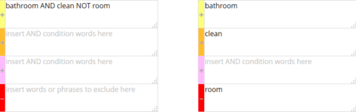 queries in the search window