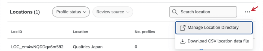 3つのドットのメニューをクローズアップすると、エクスポートと編集のオプションが表示されます。