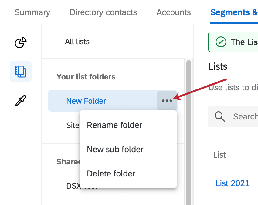 Dropdown weiter einem expandierten Ordner