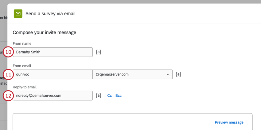 Personalizar los detalles del remitente del correo electrónico