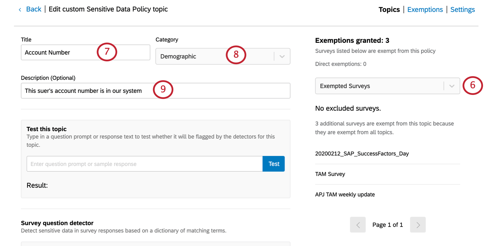 Fields at top of edit custom topic window