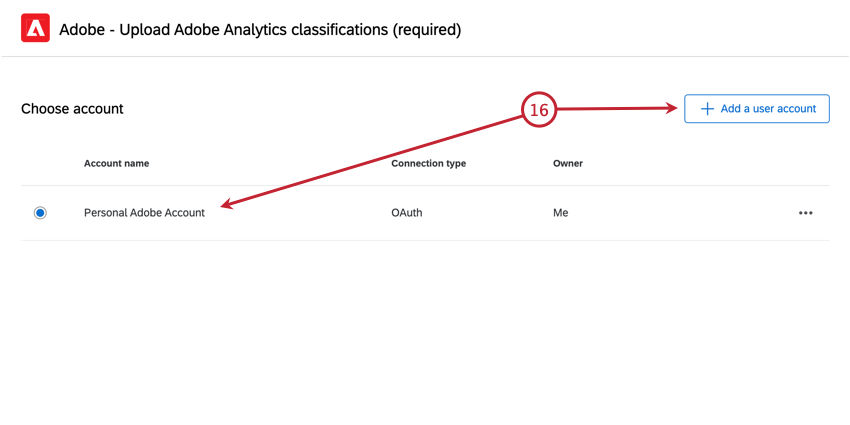 selezionare laccount adobe da utilizzare o aggiungerne uno nuovo