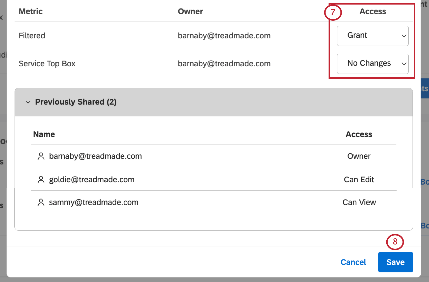 アクセシビリティの変更の可否