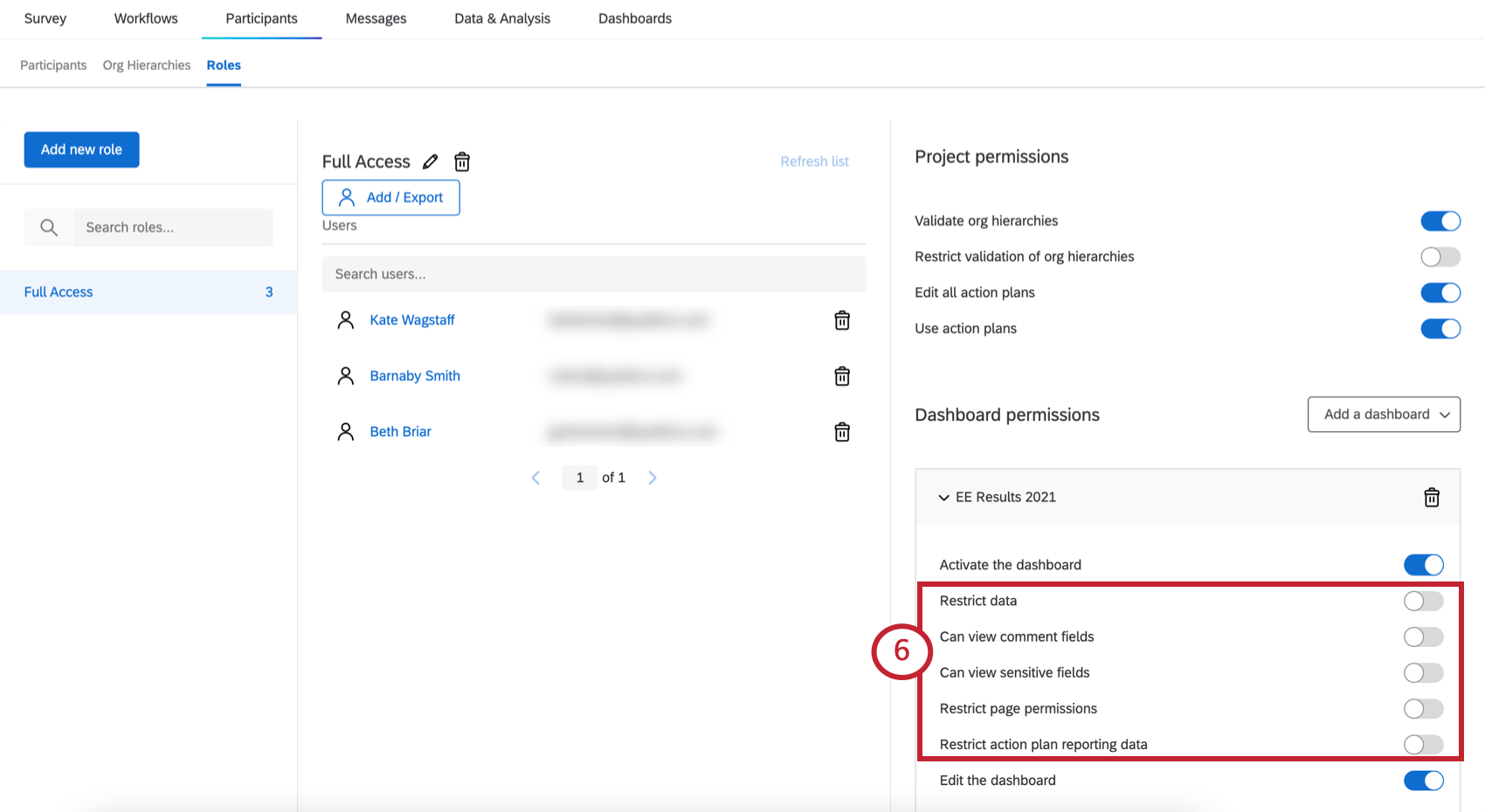 All the restrictions permissions are highlighted in this screenshot