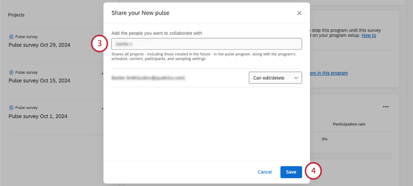 new window where you can search and select users