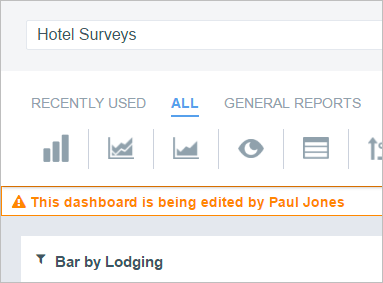 banner says this dashboard is being edited by Paul Jones