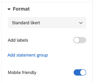 Screenshot of the "Mobile-friendly" setting