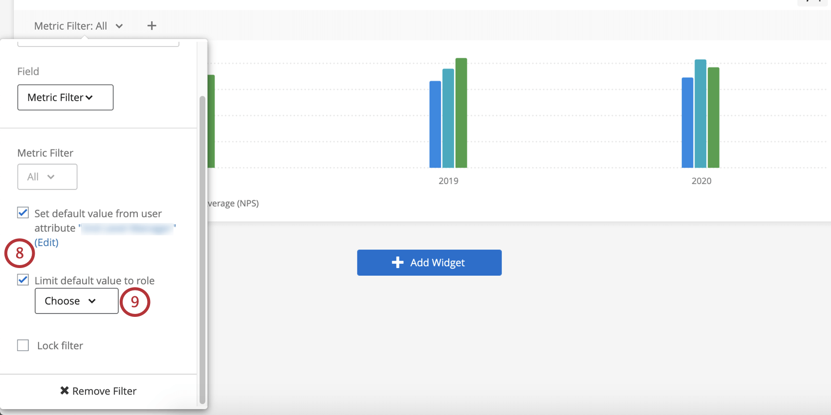 Limitar el valor predeterminado al menú desplegable de roles