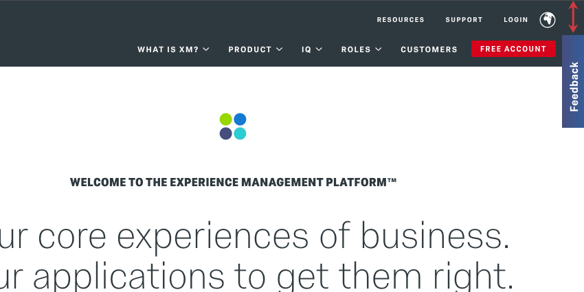 A screenshot of the slider in action, where the control is 50px from the top of the webpage